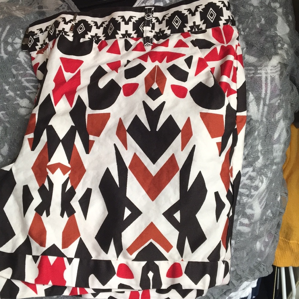 Eva Mendes Collection -White Aztec Style Shorts